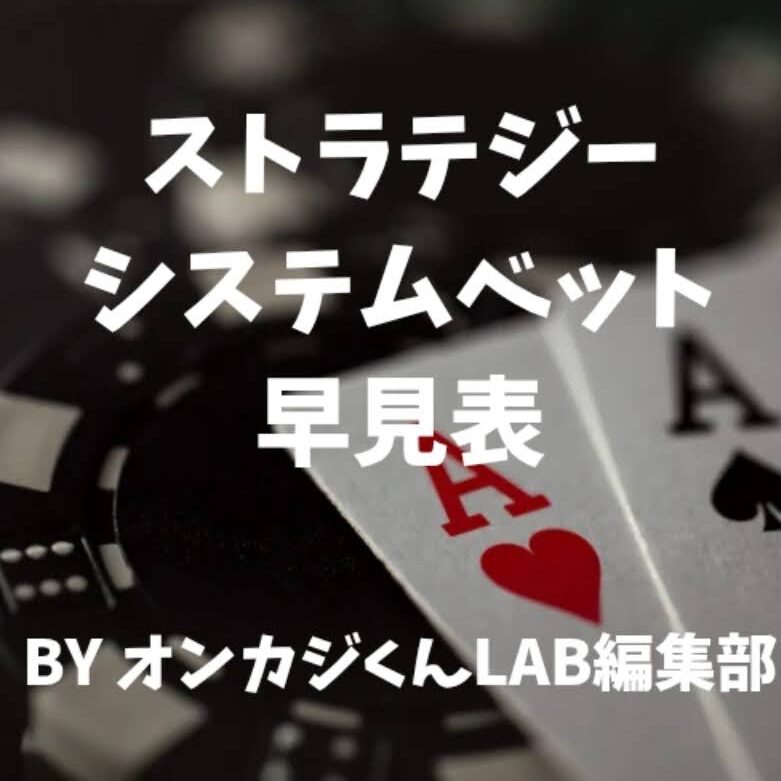 ストラテジー、システムベット早見表